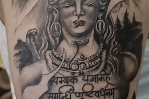 Shiva tattoo with Sanskrit script by Bhanu Pratap. :: Behance